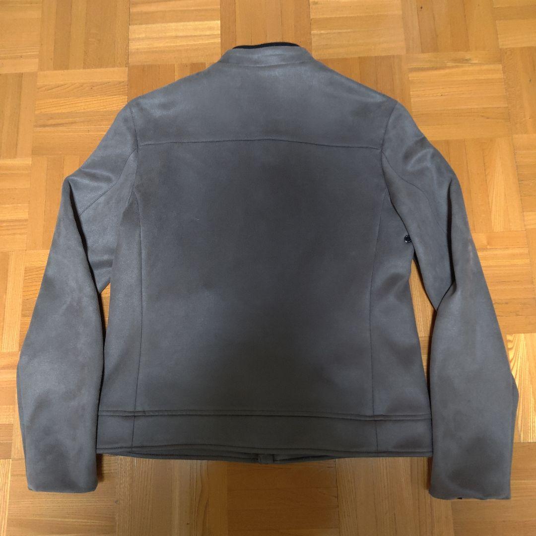 美品 AOURE ポンチスエード シングルライダース グレー Mサイズ