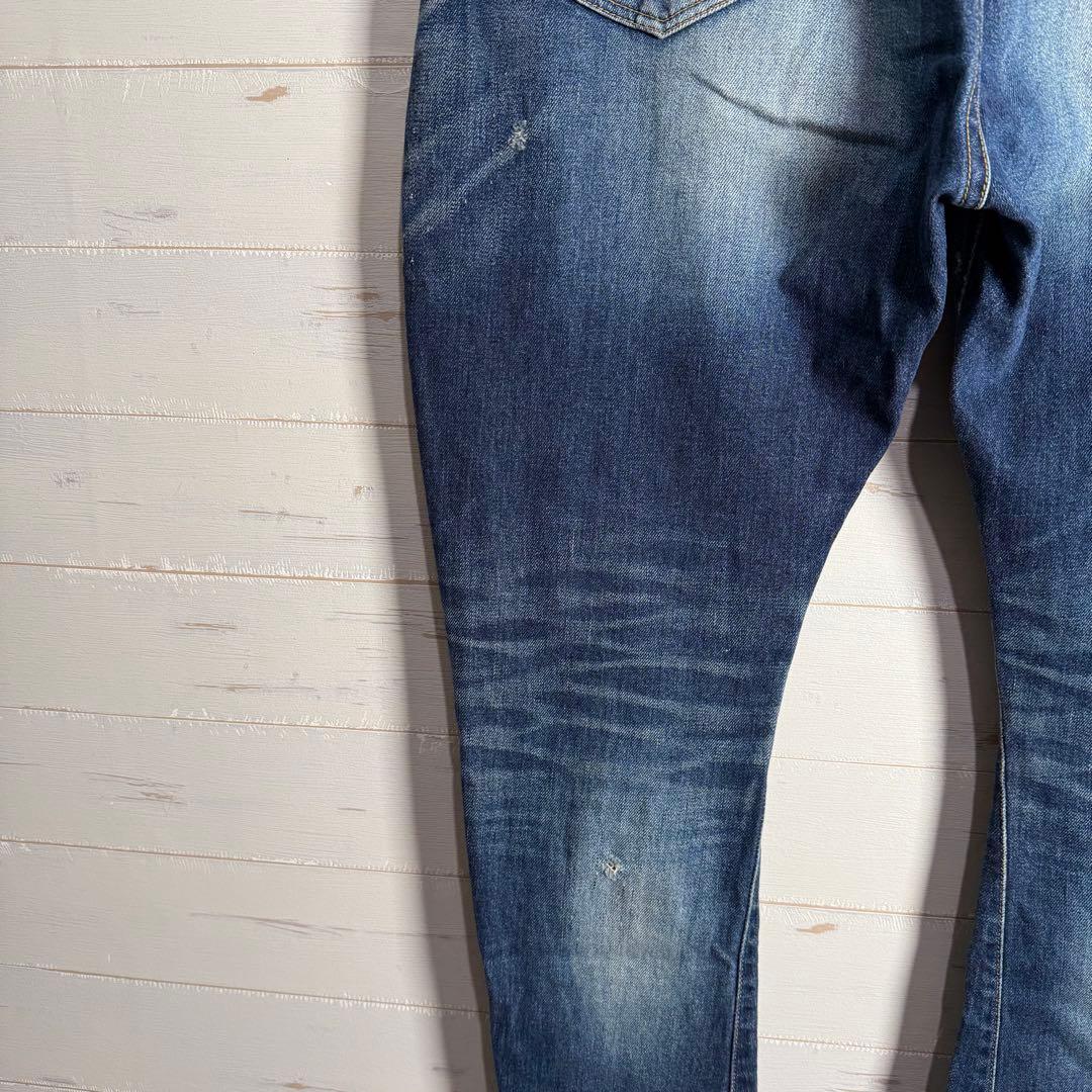 glamb グラム サルエルパンツ ダメージ加工 インディゴ L.