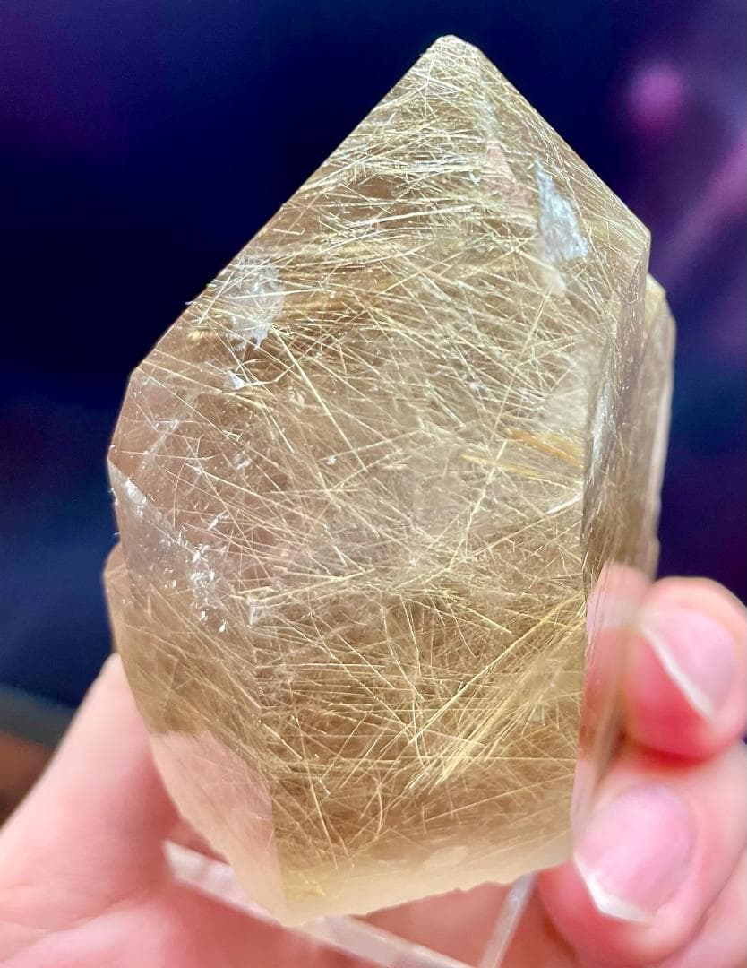 400g ルチル入り水晶 ルチルクォーツ