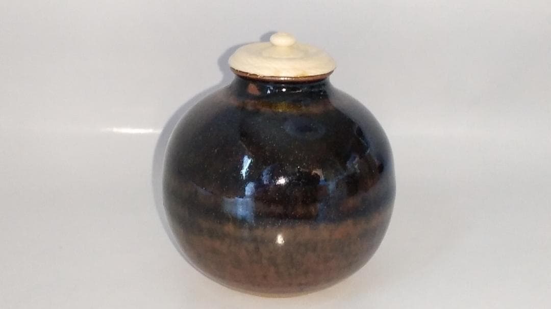 松本鉄山 松本鐵山 中興名物写 岩城文琳茶入 仕覆 浪花色白極緞子 共箱 新品