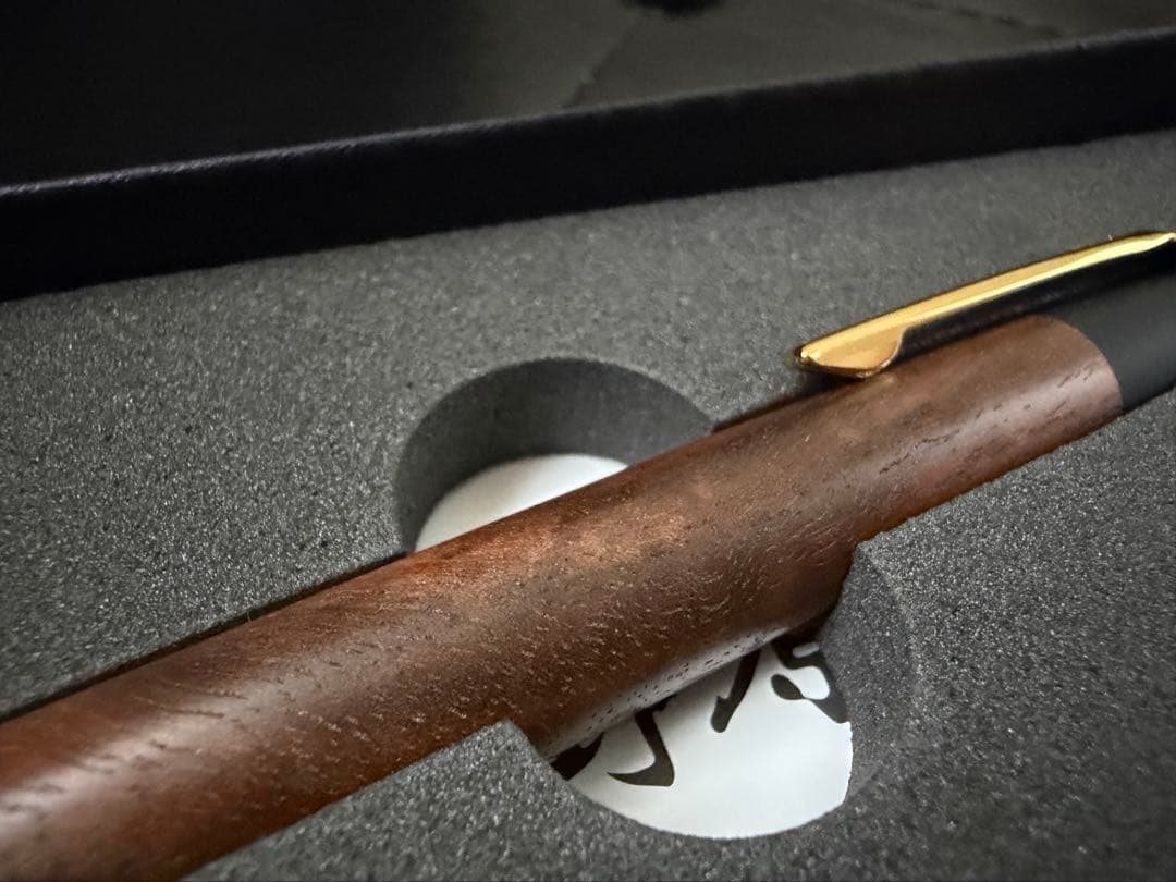 新品未使用 野原工芸 胡桃 ブラックウォールナット ボールペン・スタンダード