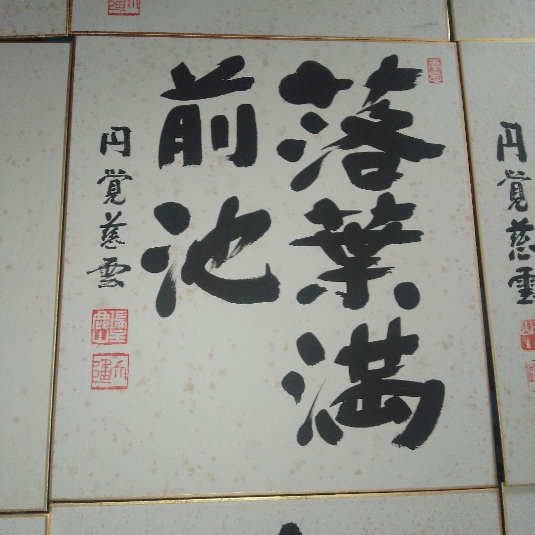 日本の書道 色紙 12枚セット 円覚慈雲