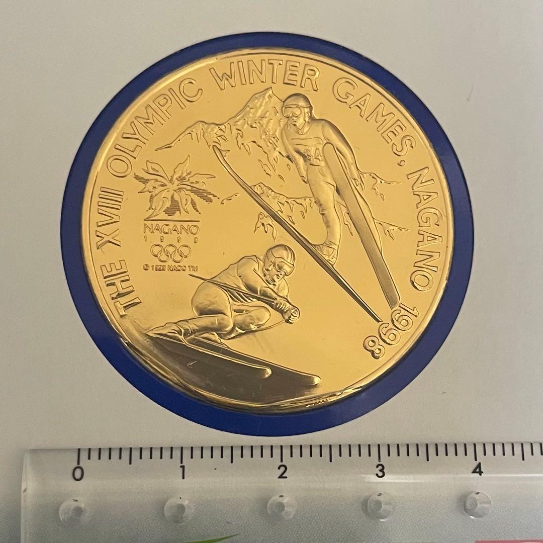 純金仕上げ 純銀.999★第18回オリンピック冬季競技大会記念メダル・セット