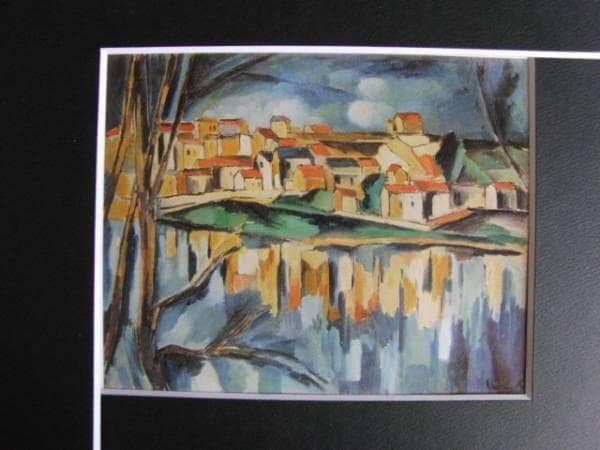 ヴラマンク、サン=ドゥニ風景、希少額装用画集、新品額装付