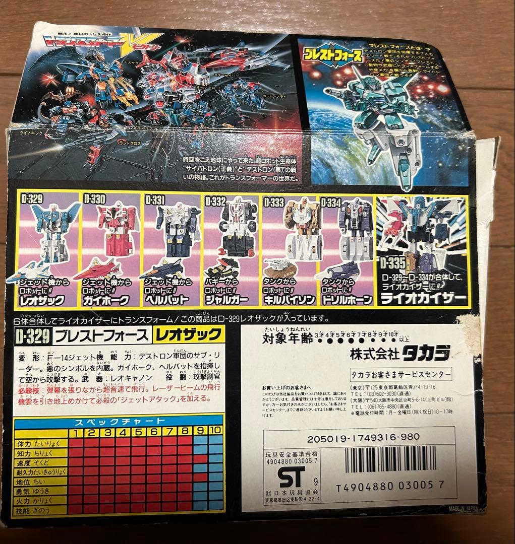 トランスフォーマーV ブレストフォースまとめ売り ライオカイザー 当時