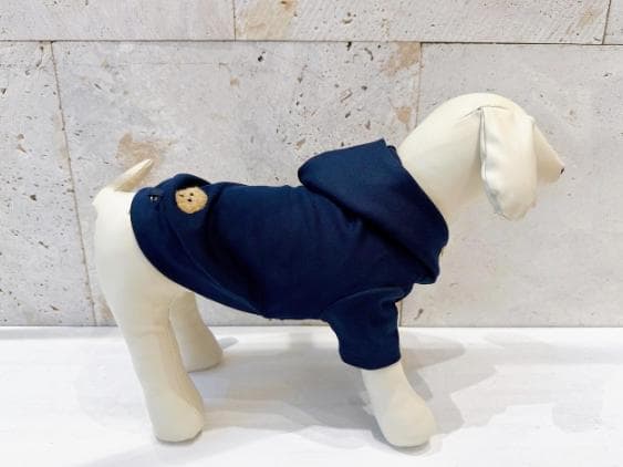 みみさま【DENIM ROSE】小型犬用プードルワッペンパーカー＋お揃いパーカー