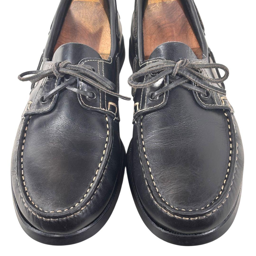 美品 パラブーツ 8 26.5 バース マリン デッキシューズ ブラック 黒