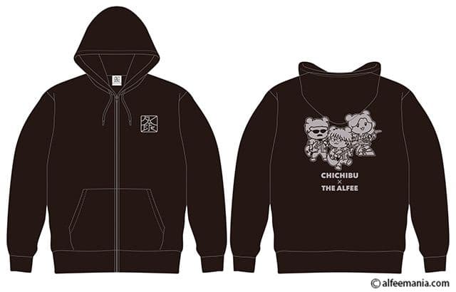 THE ALFEE　51年目の冬祭り　パーカー　黒　ポテくまくんコラボ