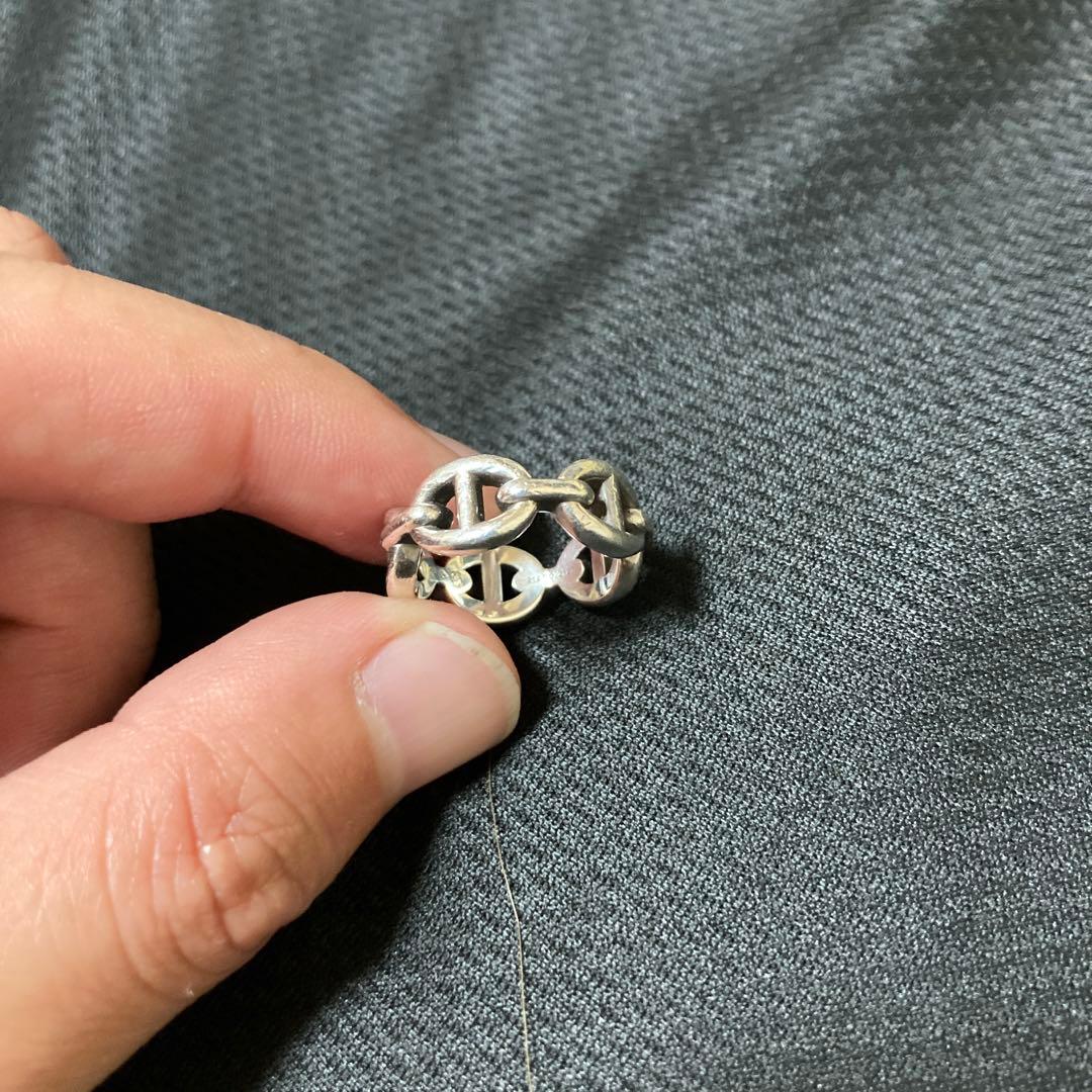 【人気モデル】エルメス　リング　シェーヌダンクル　アンシェネ48 シルバー