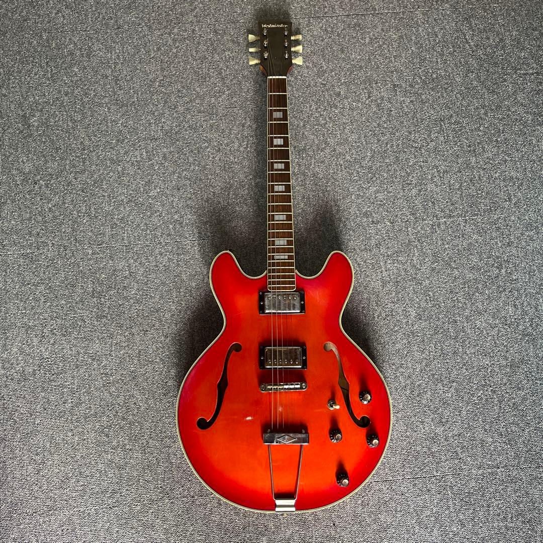 セミアコースティックギター オレンジグラデーション