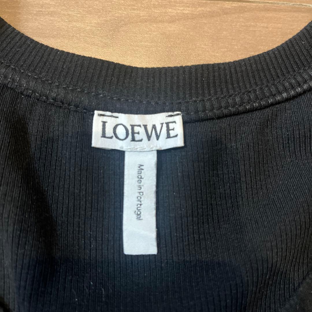 ロエベ　LOEWE タンクトップ　ハーフトップ　S ブラック