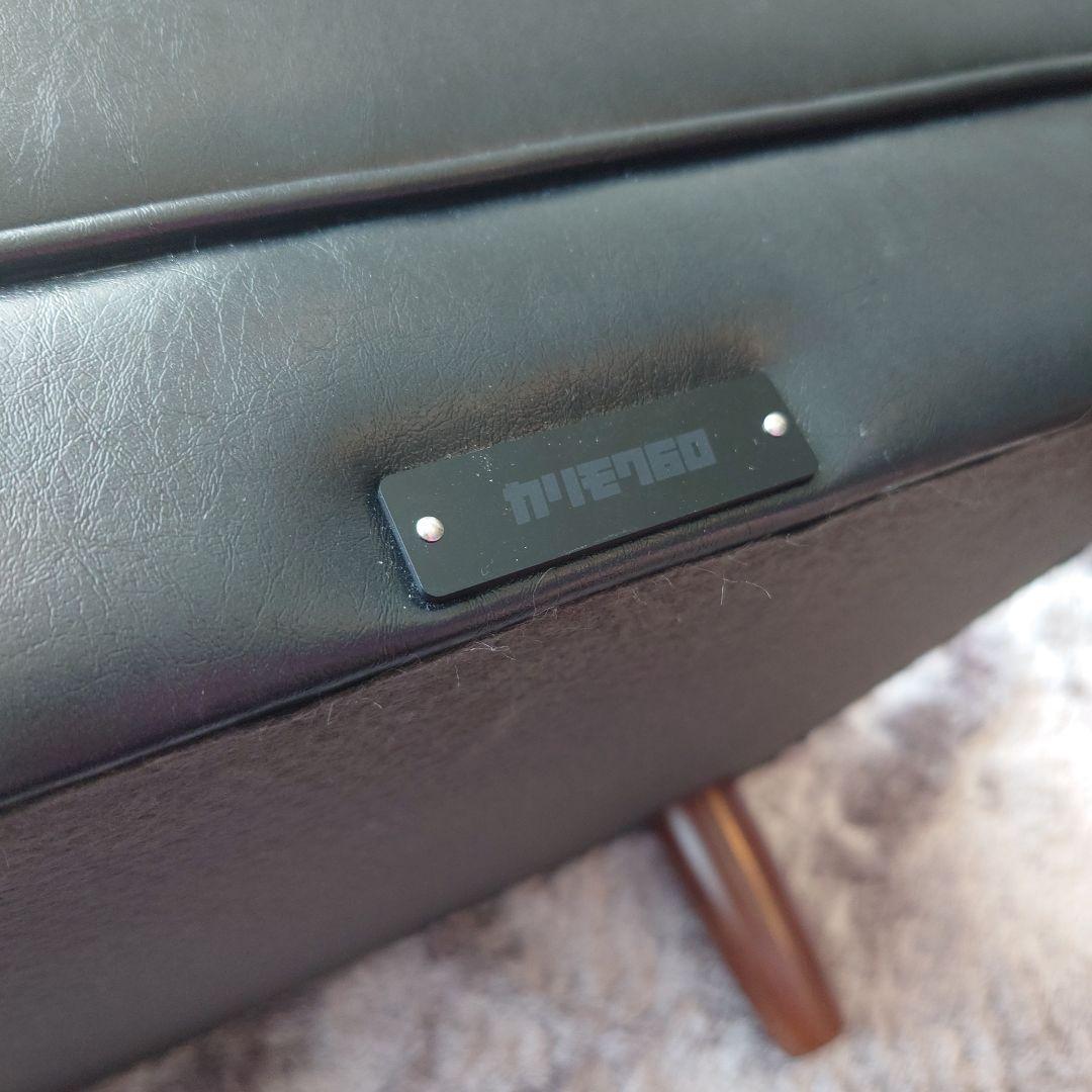 【美品】カリモク オットマン ブラック スクエア チェア