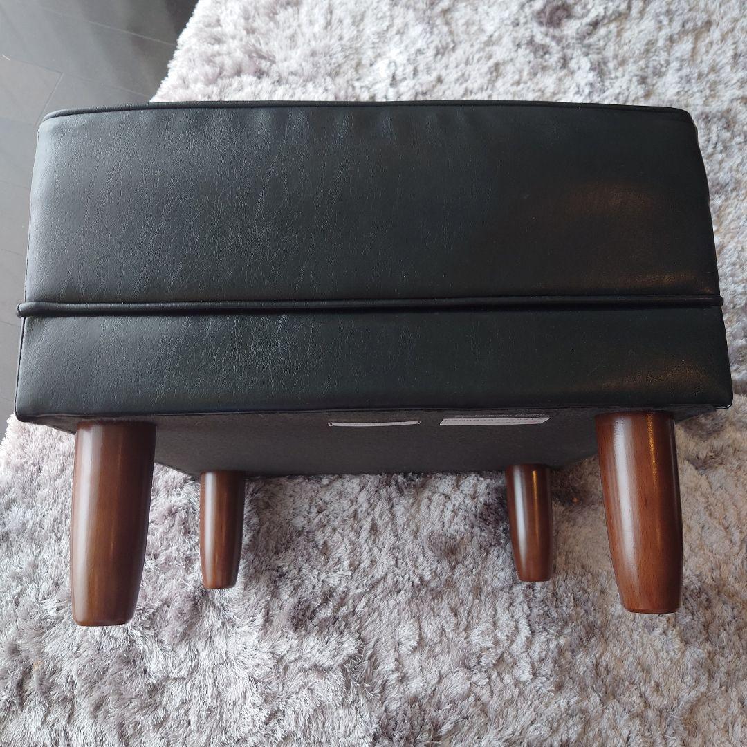 【美品】カリモク オットマン ブラック スクエア チェア