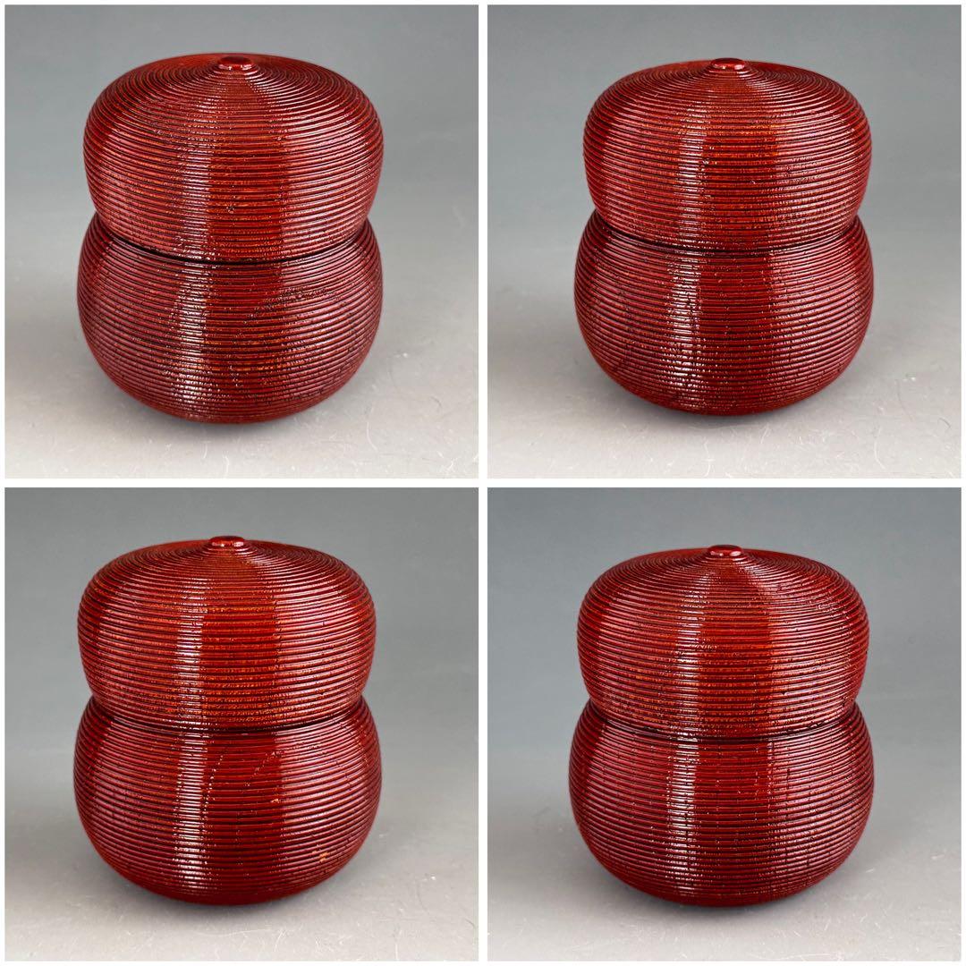 茶道具　瓢　茶入　川瀬表完　共箱　塗師　漆芸　京塗り　薄茶器　棗　茶会