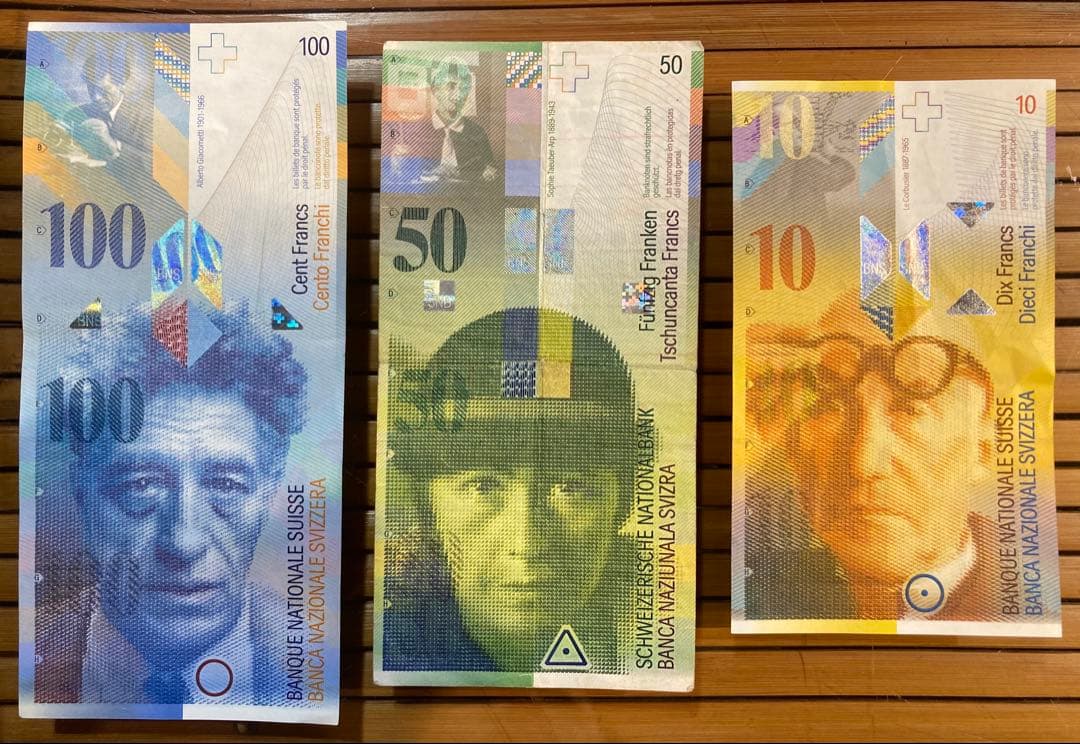 旧スイスフラン紙幣 100CHF 第8シリーズ