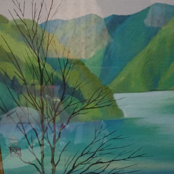 アクリル画？ 安徳義洋 肉筆 大版色紙絵