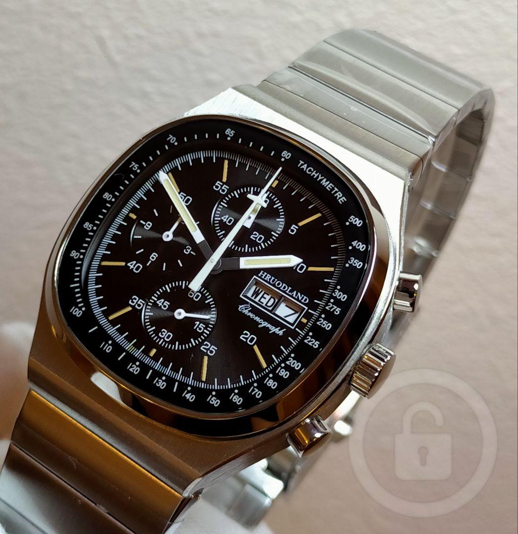 待望のテレビスクリーン型【御代田os00/新品】ムーンウォッチ クロノグラフ①