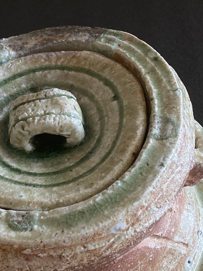 信楽焼 Shigaraki 耳付水指 Water Jar 井村侊生 M03