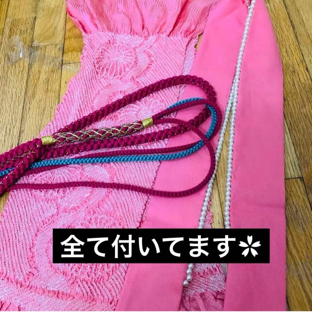 振袖フルセット‼️振袖ブランドLakokuIa❤️白地ピンク花々金彩 小物付 秀品‼️