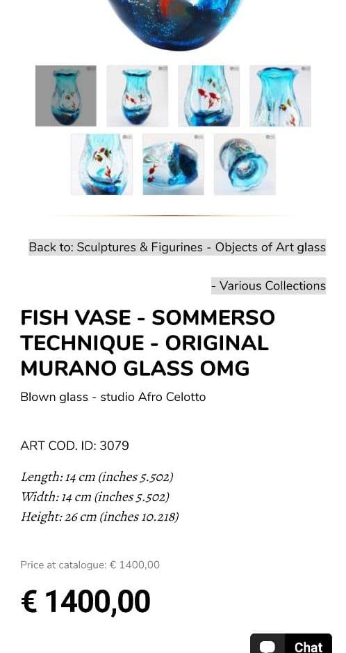 ベネチアンガラス　花瓶　ガラス工芸品　ガラスアート　水族館　魚　ベネチアングラス