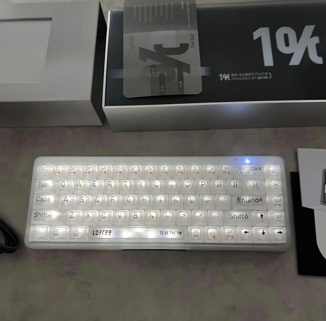 Lofree クリアBluetoothメカニカルキーボード 1% Misty