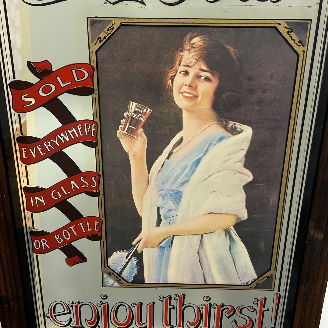 超希少 1974 コカコーラ 大型ヴィンテージミラー