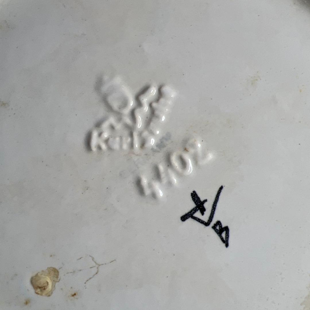 三越購入　18世紀オランダ染付手付皿　共箱　幅約28.5㎝東Y7-0501⭐︎2F