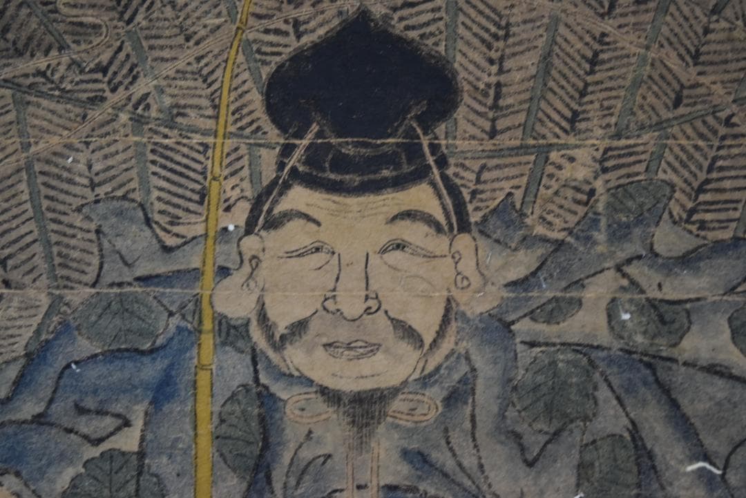 【真作】観昌軒宗鳳茂好/恵比須大黒図/版画/古画人物図/掛軸☆宝船☆Z-673