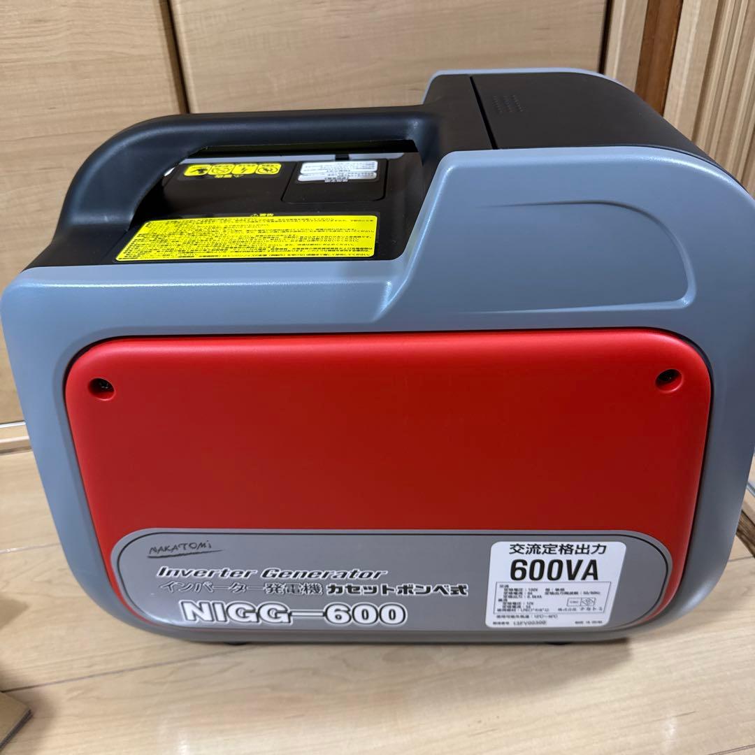 【美品】NAKATOMI ナカトミ/インバーター発電機 NIGG-600
