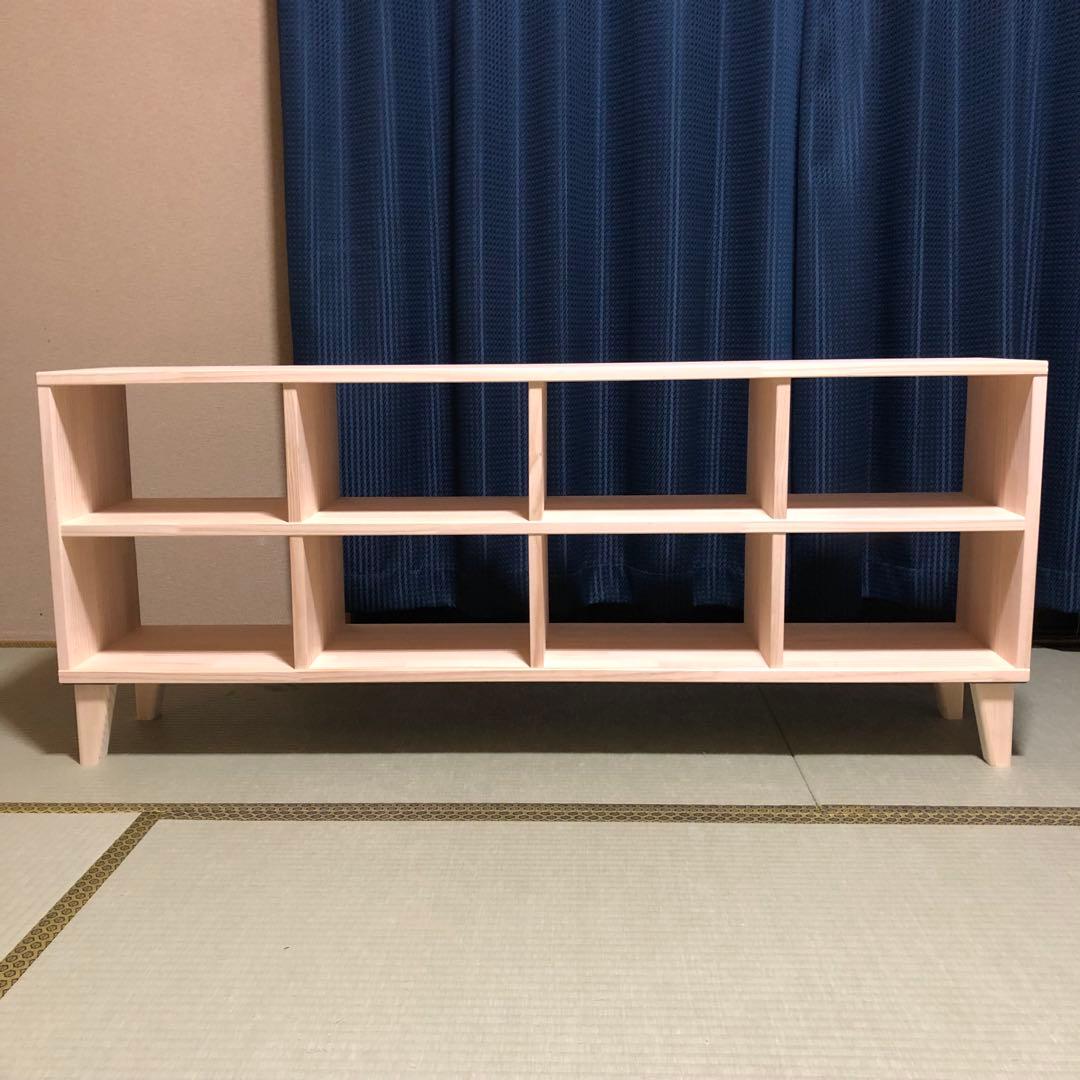 ハンドメイド　脚付き　格子棚　オーダー受け付けます