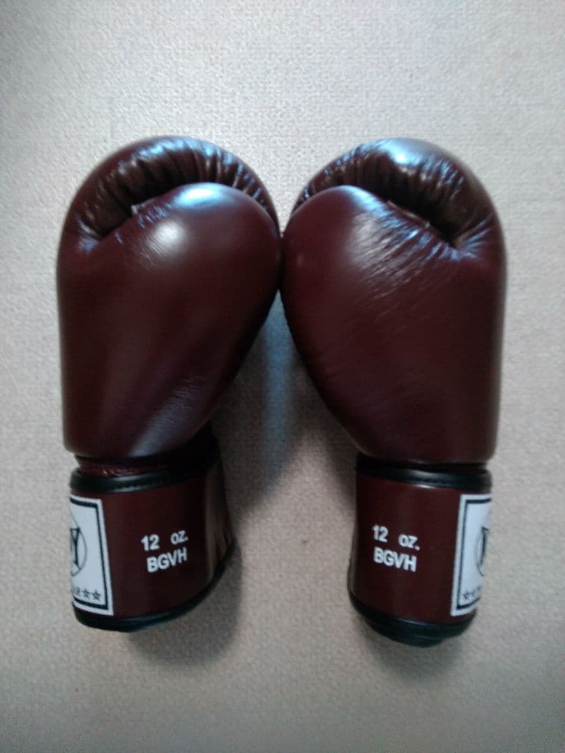 本革製WINDYボクシンググローブ 12oz マロン栗色 キックボクシング