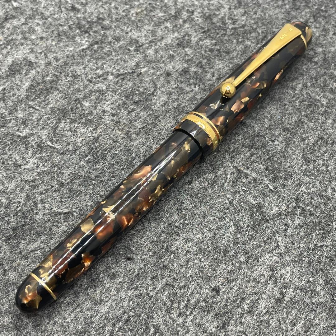 PE1048□パイロット 万年筆 カスタム LE ブラウン系マーブル