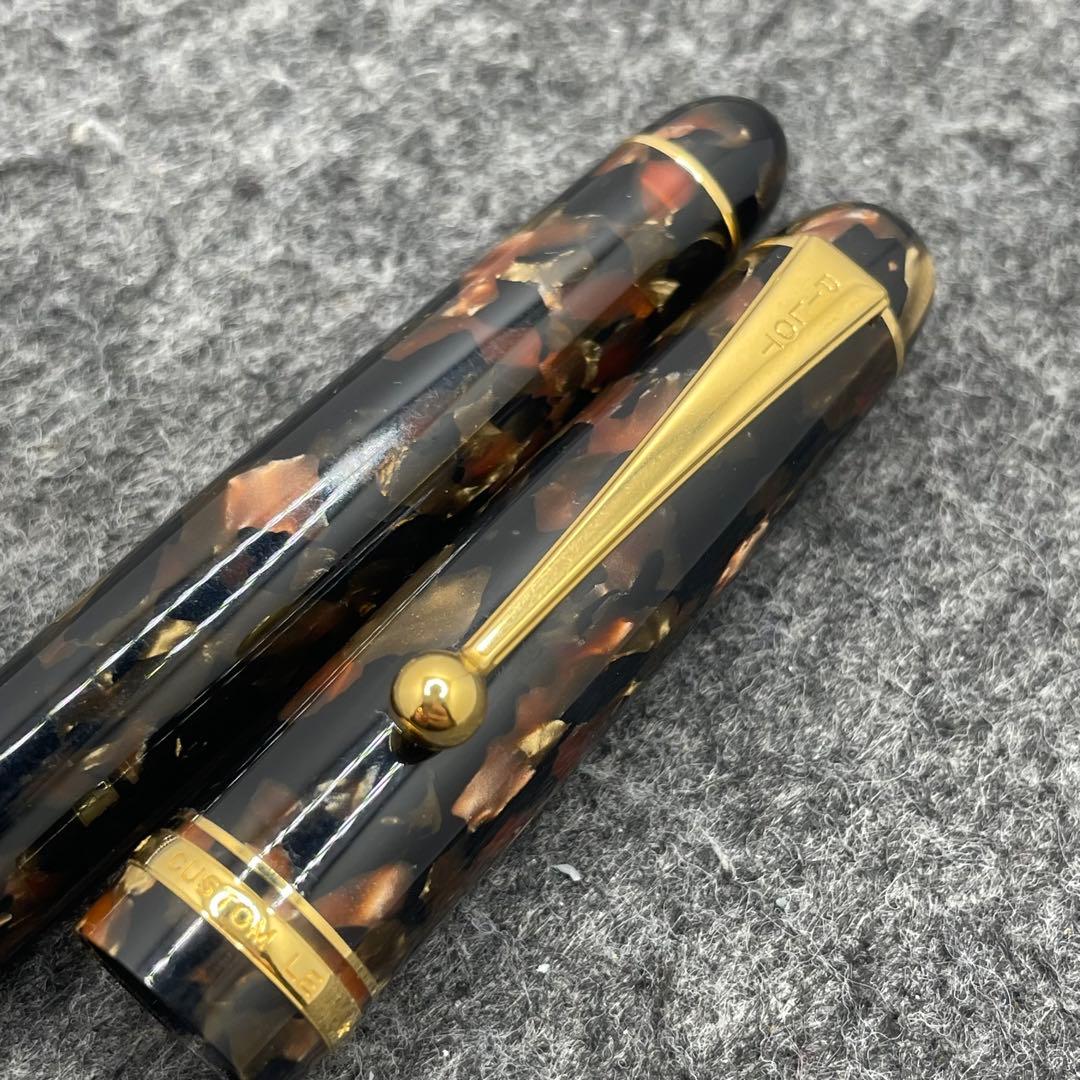 PE1048□パイロット 万年筆 カスタム LE ブラウン系マーブル