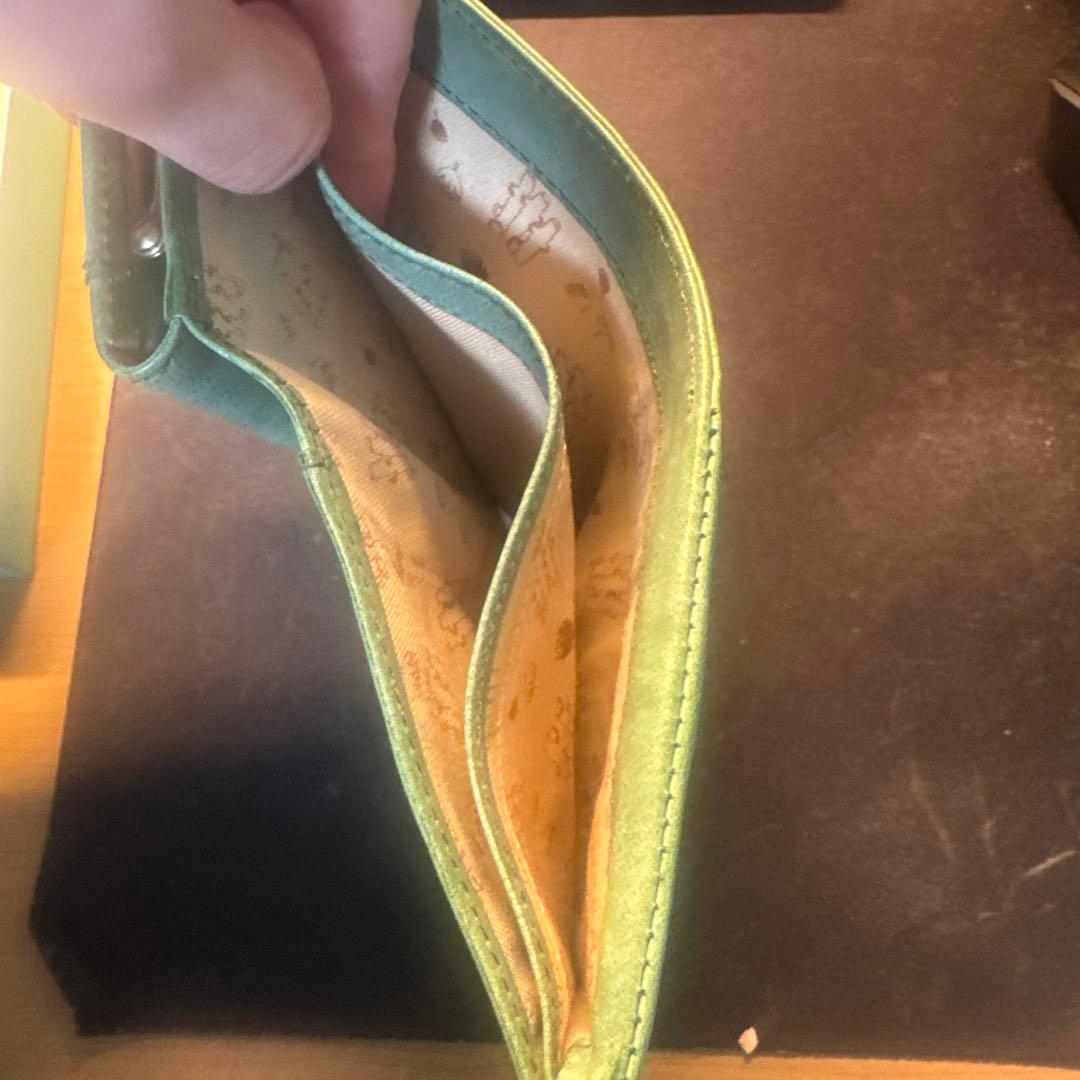 MOOMIN スナフキン がま口ハーフ財布 牛革