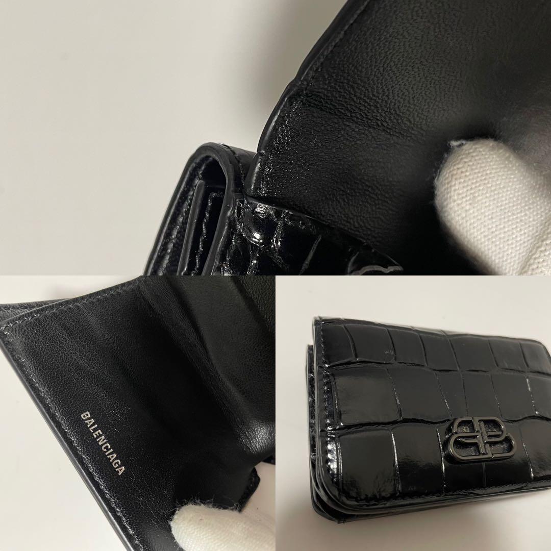 ✨未使用に近い✨　Balenciaga コンパクトウォレット　財布　レザー　黒