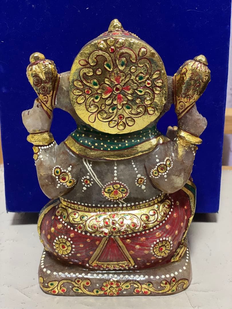 期間限定お値下げ！ ガネーシャ　特大　希少　置物　ラブラドライト