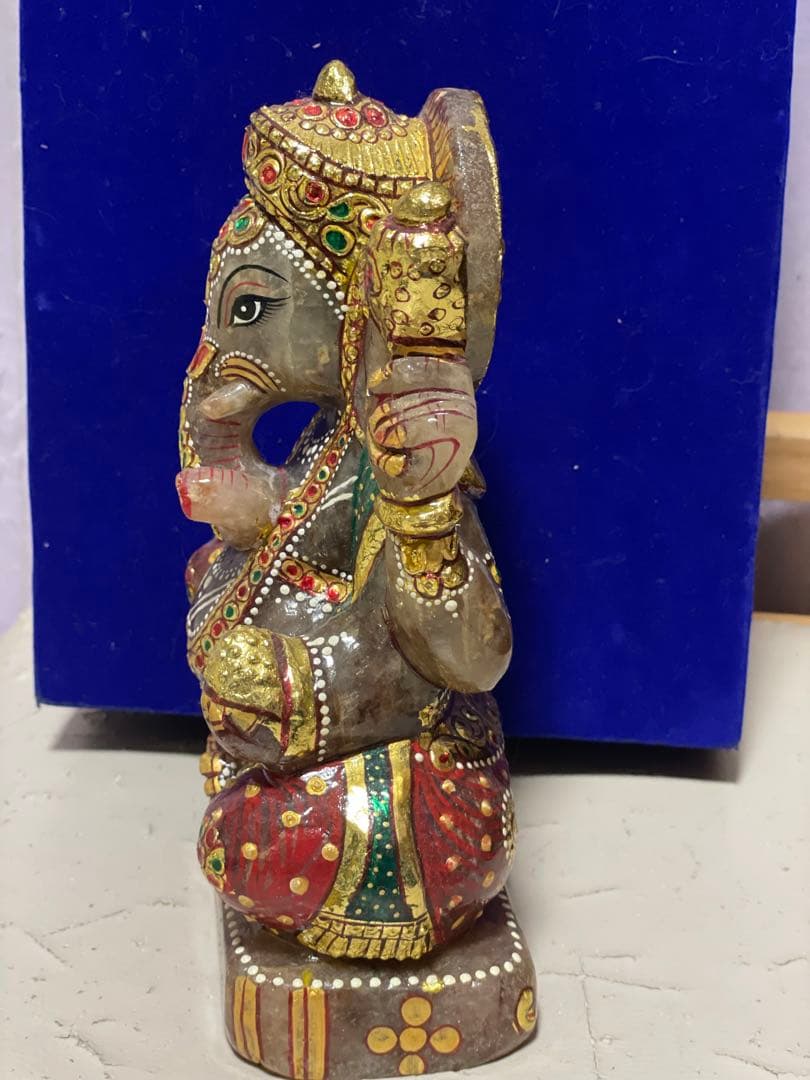 期間限定お値下げ！ ガネーシャ　特大　希少　置物　ラブラドライト