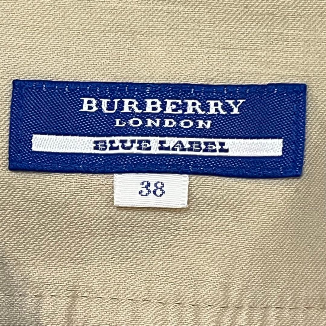 BURBERRY BLUELABELノバチェックプリーツラップスカート膝丈ベルト