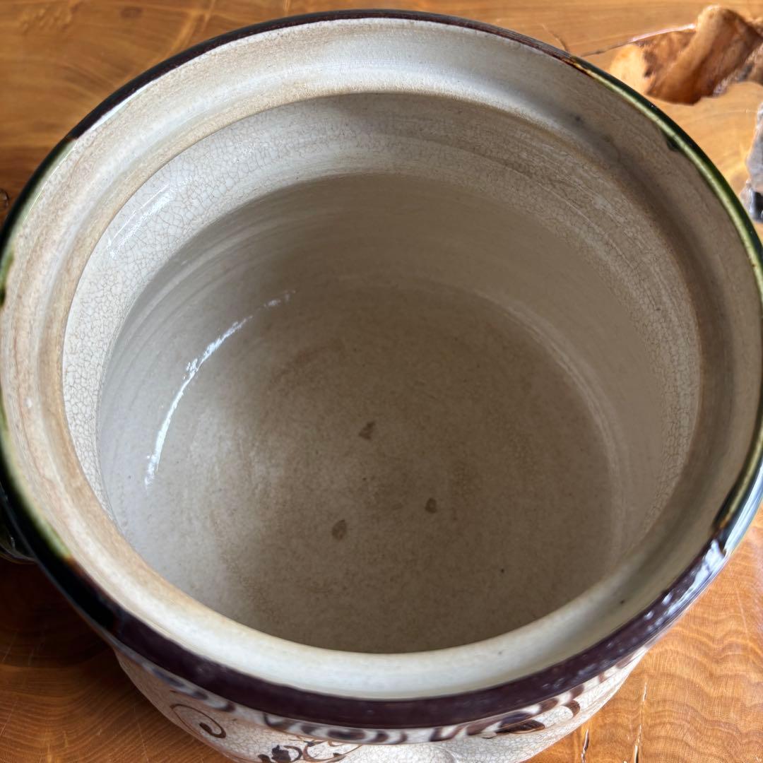 水指　山口錠鉄作　織部焼　茶道具　共箱