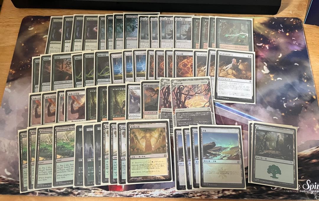 MTG モダン　呪禁オーラ　デッキ　まとめ売り　寺院の庭　吹き荒れる荒野