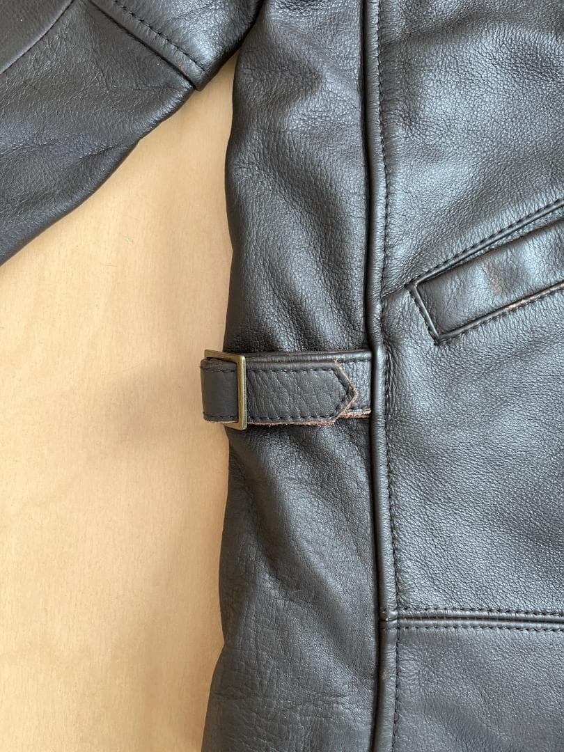 HOUSTON（ヒューストン）本革ショートジャケット　ダークブラウン