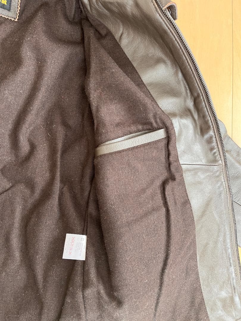 HOUSTON（ヒューストン）本革ショートジャケット　ダークブラウン