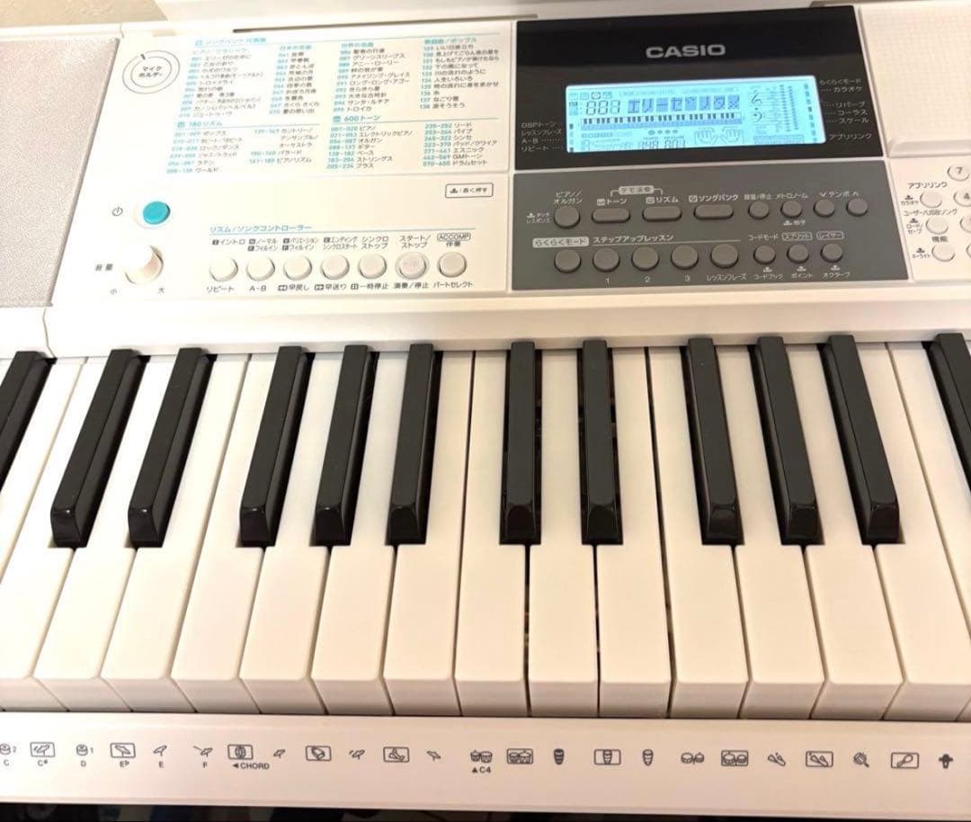 【美品】カシオ CASIO 光ナビゲーション キーボード LK-516 付属品