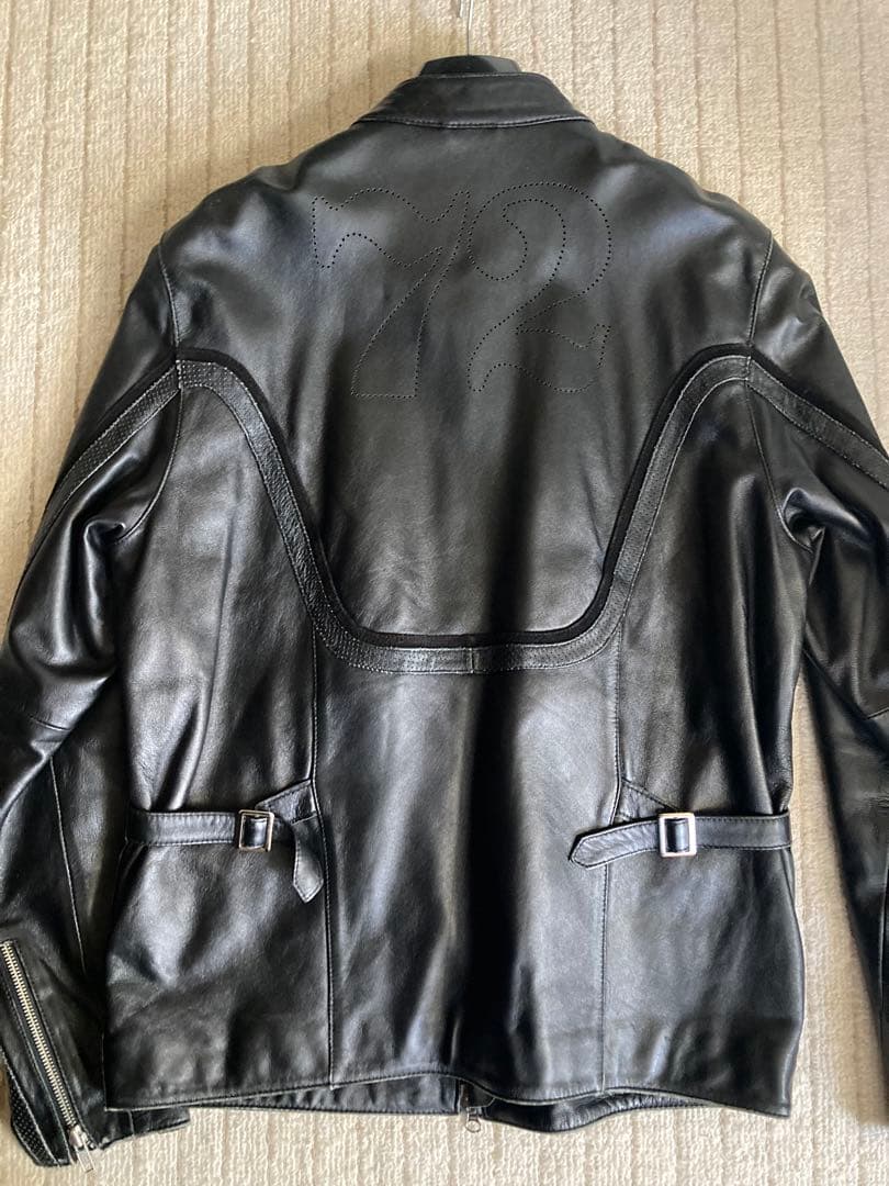 激レア NIKE ナイキ レザー シングル ライダース ジャケット NSW