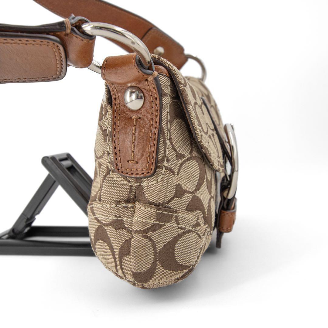 A027【COACH／コーチ】ソーホー　ハンドバッグ　ワンショルダー　シグネチャ