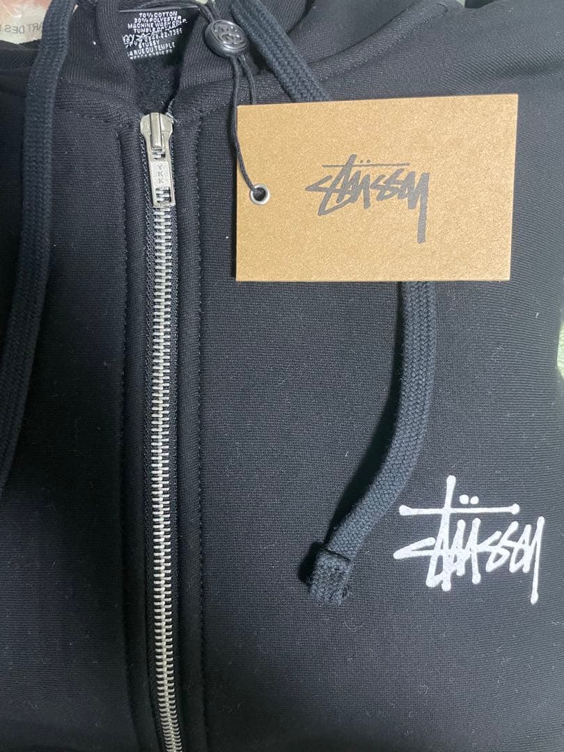 【正規品】ステューシー Lサイズ BASIC STUSSY ジップパーカー