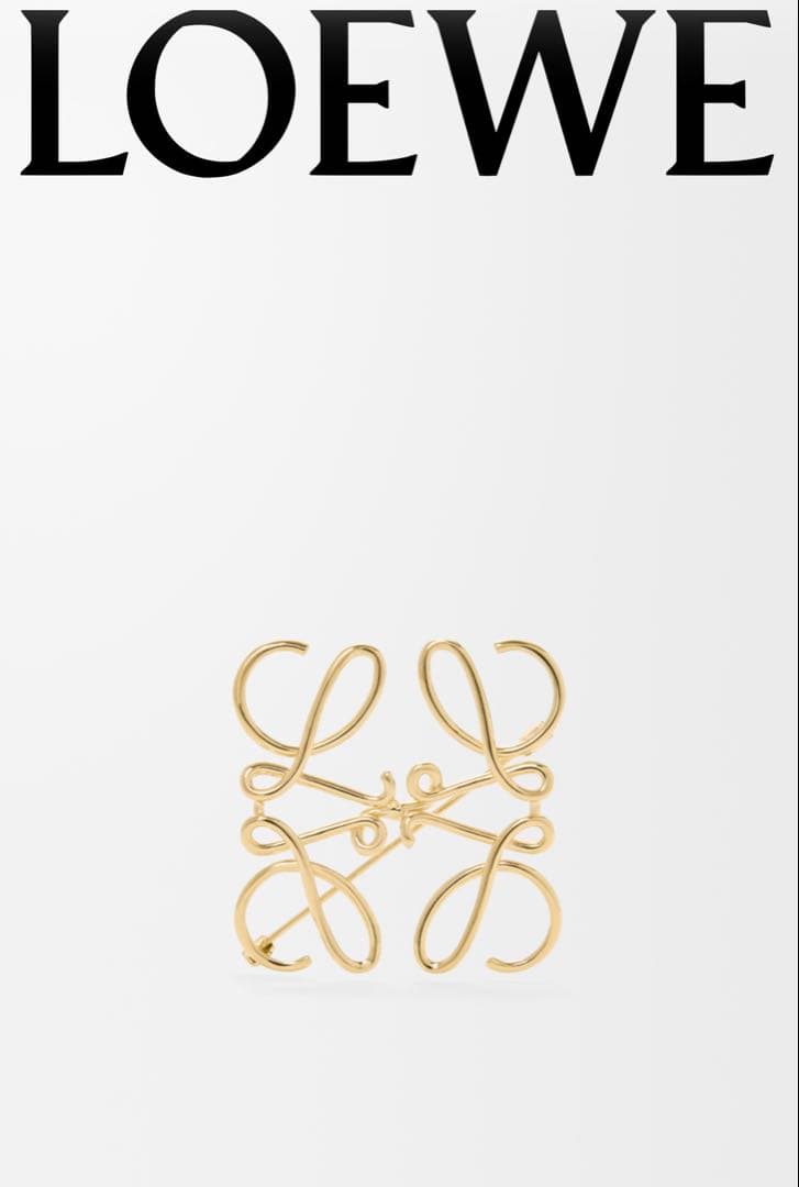 LOEWE アナグラム ブローチ ゴールド