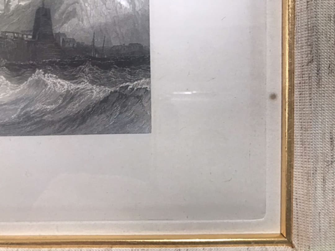 美術品　絵画　銅版画　海洋画　1834年　船　帆船　スティールエングレーヴィング