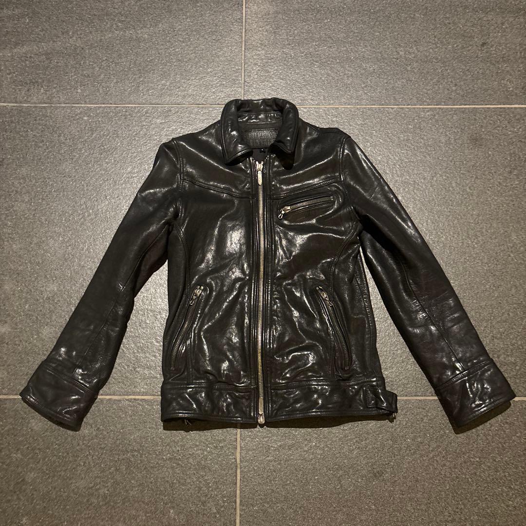 JACKROSE VINTAGE 90s 羊革 短丈ブラックレザージャケット