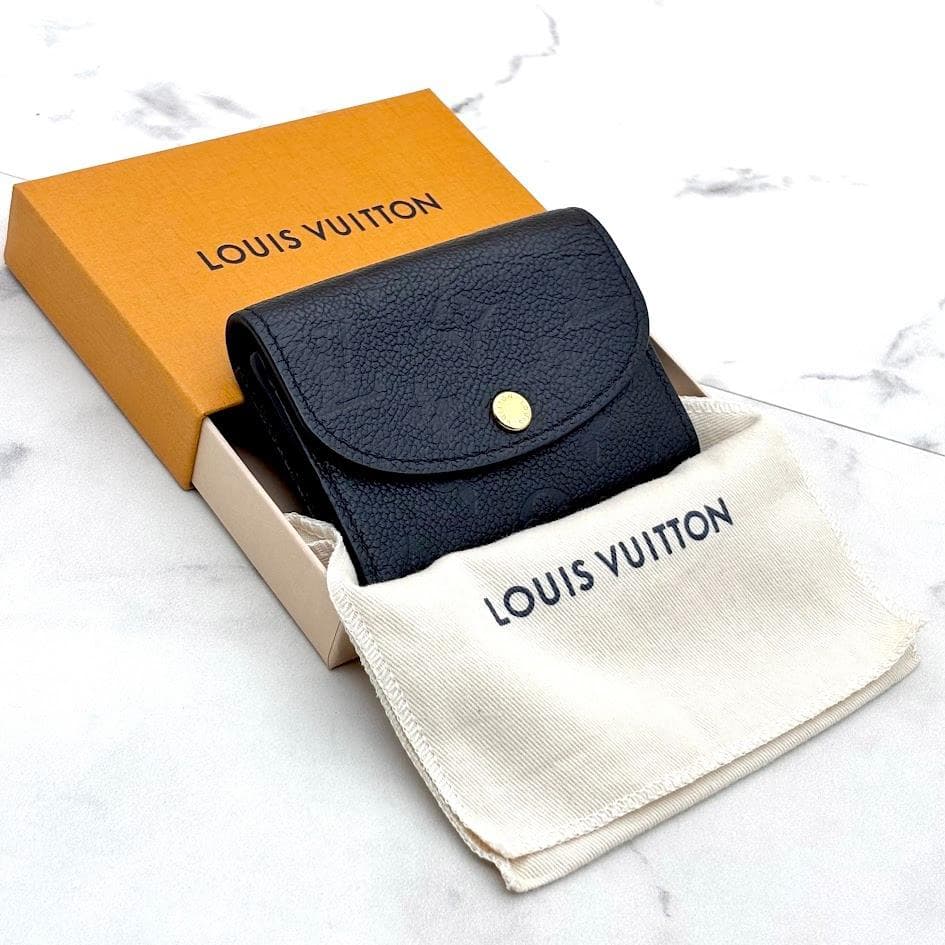 【超極美品・箱袋付き】ルイヴィトン　アンプラント　ポルトモネロザリ　ブラック